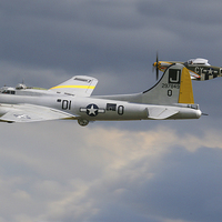 Buy canvas prints of  B17 and P51 Mustang by Oxon Images