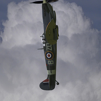 Buy canvas prints of  Spitfire MH434 vertical by Oxon Images