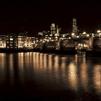 Buy canvas prints of London Bridge toned by Oxon Images