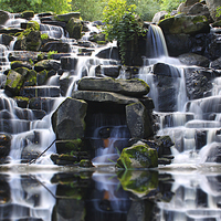 Buy canvas prints of  Waterfall in Virginia water by Oxon Images