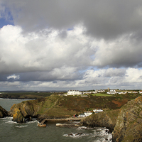 Buy canvas prints of  Mullion Cove in Cornwall by Oxon Images