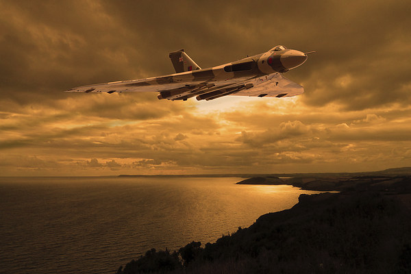 Vulcan Bomber at sunset Picture Board by Oxon Images
