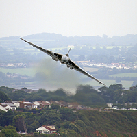 Buy canvas prints of The final Vulcan flight at Dawlish by Oxon Images