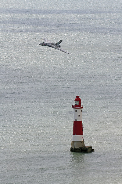  Vulcan XH558 and the Lighthouse Picture Board by Oxon Images