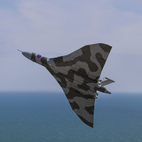 Buy canvas prints of Vulcan XH558 Beachy Head 2015 by Oxon Images