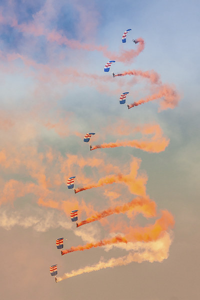  RAF Falcons Parachute team Picture Board by Oxon Images