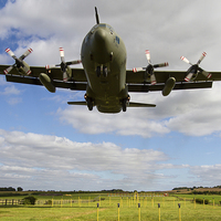 Buy canvas prints of  K series C130 Hercules Landing by Oxon Images