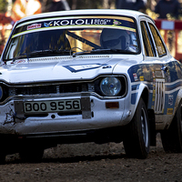 Buy canvas prints of Classic Ford Escort Mk1 rally car by Oxon Images