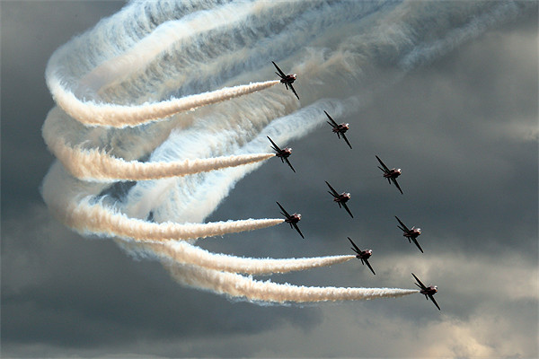Red Arrows 2 Picture Board by Oxon Images