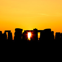 Buy canvas prints of Stonehenge winter sunset by Oxon Images