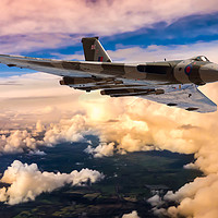 Buy canvas prints of Avro Vulcan bomber XH558 by Oxon Images