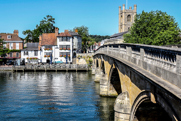Henley The Angel on the Bridge Picture Board by Oxon Images