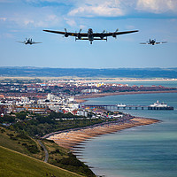 Buy canvas prints of BBMF and Eastbourne air show by Oxon Images