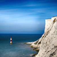 Buy canvas prints of Beachy Head and Light House by Oxon Images
