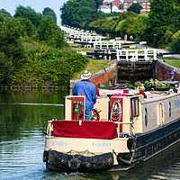 Buy canvas prints of Caen Hill Locks by Oxon Images