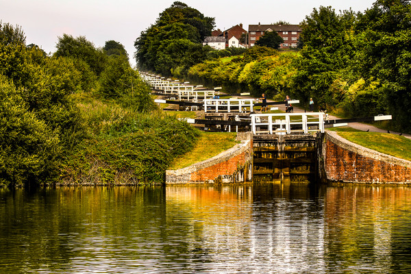 Caen Hill Locks 2 Picture Board by Oxon Images