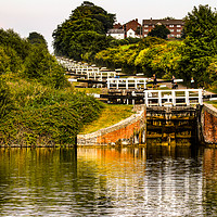 Buy canvas prints of Caen Hill Locks 2 by Oxon Images
