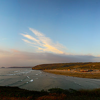 Buy canvas prints of Perranporth Panorama by Oxon Images