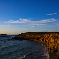 Buy canvas prints of Gwithian beach Godrevy Cornwall by Oxon Images