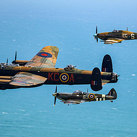 Buy canvas prints of BBMF Eastbourne Beachy Head flypast by Oxon Images