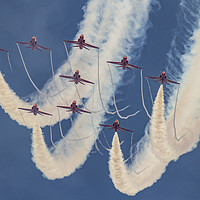 Buy canvas prints of Red Arrows at Duxford by Oxon Images