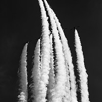 Buy canvas prints of Red Arrows in Black and White by Oxon Images