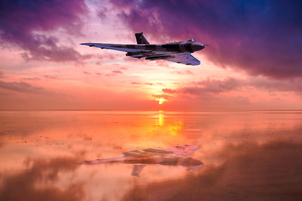Vulcan Dawn Colour Picture Board by Oxon Images