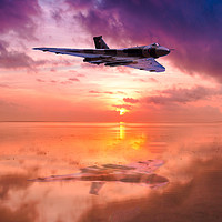Buy canvas prints of Vulcan Dawn Colour by Oxon Images