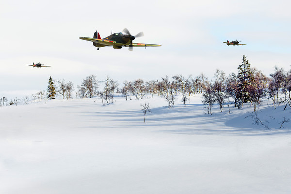 Hawker Hurricanes in the winter Picture Board by Oxon Images