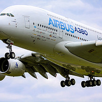 Buy canvas prints of Airbus A380 MSN4 F WWDD by Oxon Images