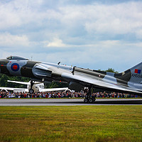 Buy canvas prints of Vulcan landing at RIAT by Oxon Images