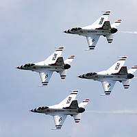 Buy canvas prints of USAF Thunderbirds display by Oxon Images