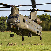 Buy canvas prints of Chinook picking up Troops by Oxon Images