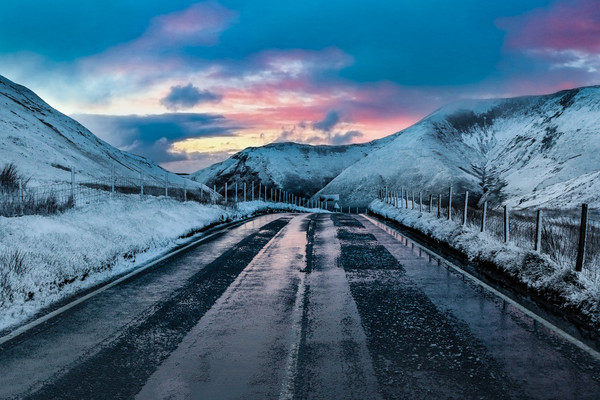 Bwlch Pass Winter Picture Board by Oxon Images