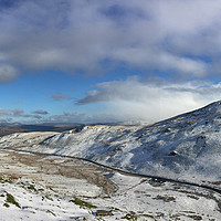 Buy canvas prints of Bwlch Y Groes in the Snow by Oxon Images