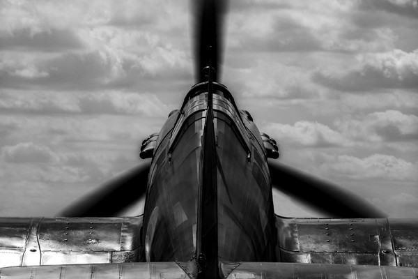 Hawker Hurricane Black and White Picture Board by Oxon Images