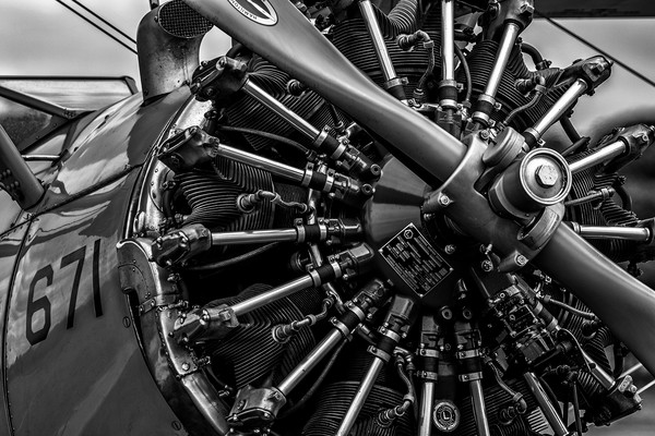 Lycoming Radial Engine Picture Board by Oxon Images
