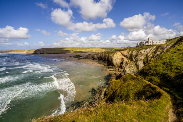 The Coastal Path at Perranporth Picture Board by Oxon Images
