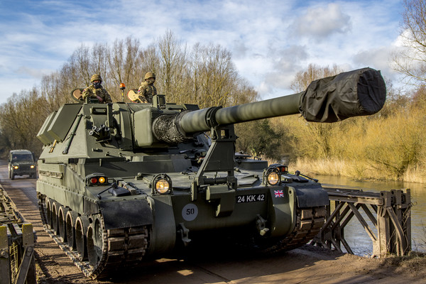 AS90 Self Propelled Gun Picture Board by Oxon Images