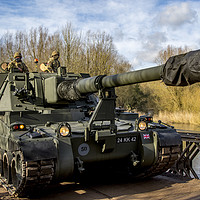 Buy canvas prints of AS90 Self Propelled Gun by Oxon Images