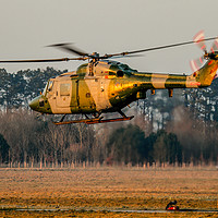 Buy canvas prints of Army Air Corps Lynx at sunset by Oxon Images