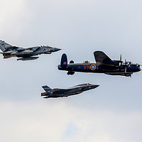 Buy canvas prints of Dambusters tribute flypast  by Oxon Images