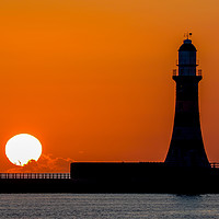 Buy canvas prints of Roker Pier Sunrise by Oxon Images