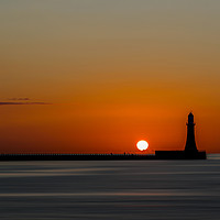 Buy canvas prints of Sunrise on Roker Pier by Oxon Images
