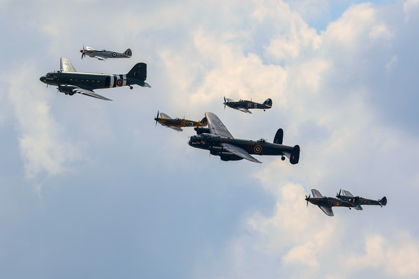 BBMF Trenchard Plus Formation Picture Board by Oxon Images