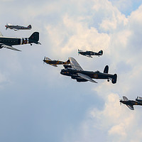 Buy canvas prints of BBMF Trenchard Plus Formation by Oxon Images