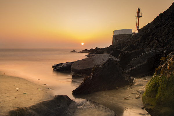 Sunrise at Looe Pier Picture Board by Oxon Images