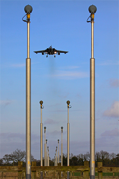 Approach lights and Tornado GR4 Picture Board by Oxon Images