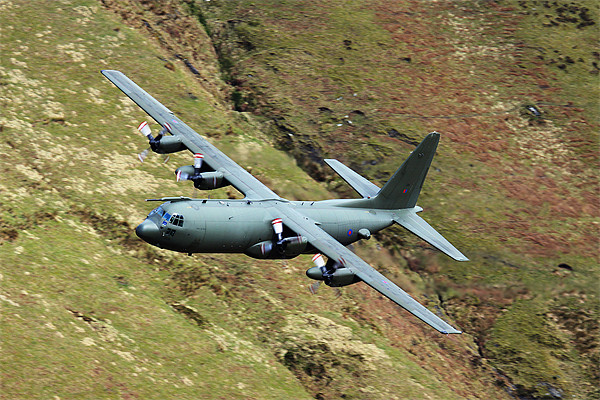RAF Hercules low level Picture Board by Oxon Images