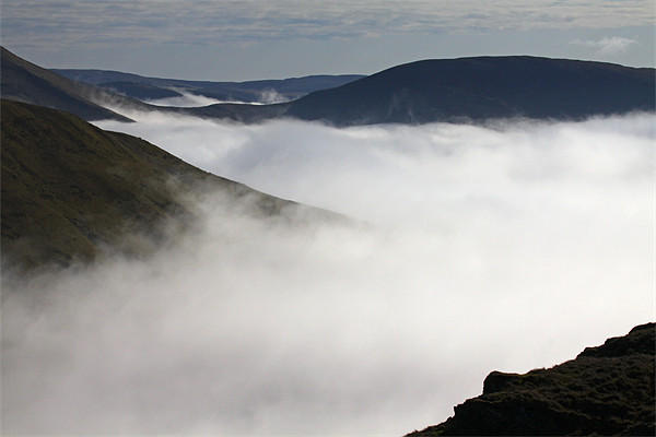 Fog in the Welsh valleys Picture Board by Oxon Images